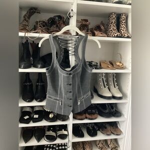 Bebe vest with lace up back